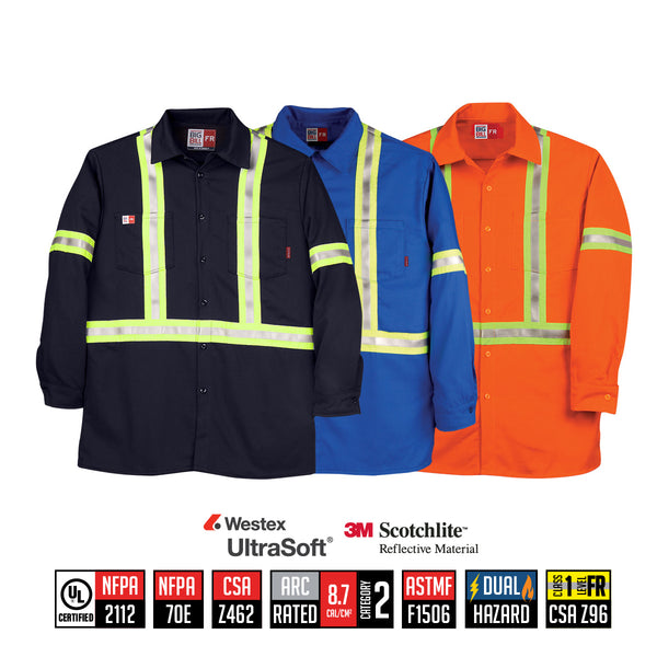 Industrial Work Shirt with Reflective Material - 235US7