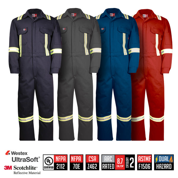 Work Coverall Unlined with Reflective Material - 1625US7