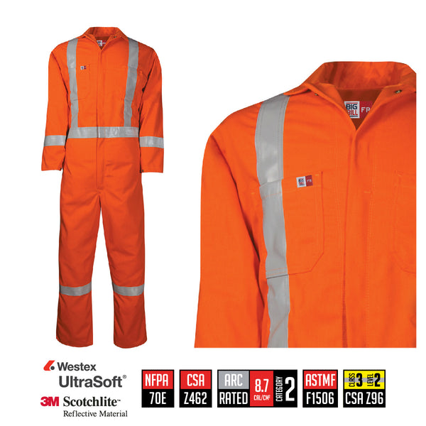 Work Coverall Unlined with Reflective Material - 408US7